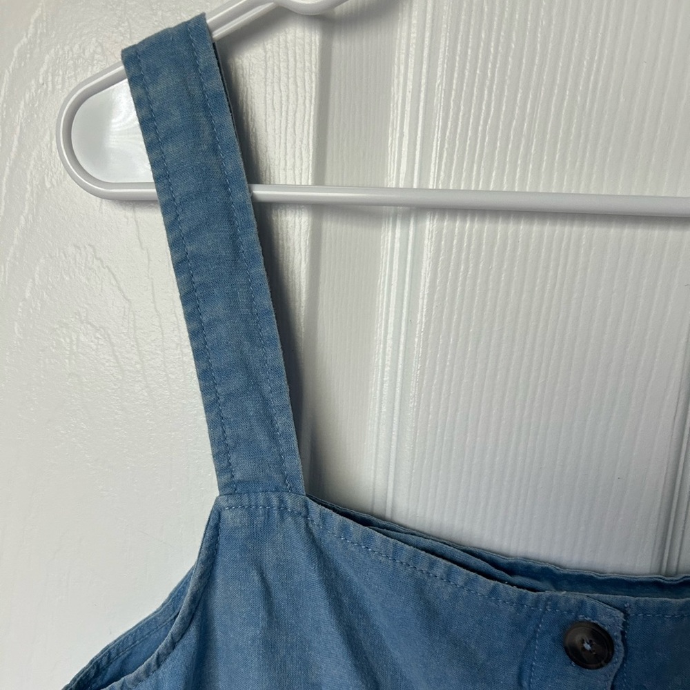 Casa Cabana Linen Blend Button Up Sleeveless Blue Tank Top Size Large NWT - Picture 6 of 8